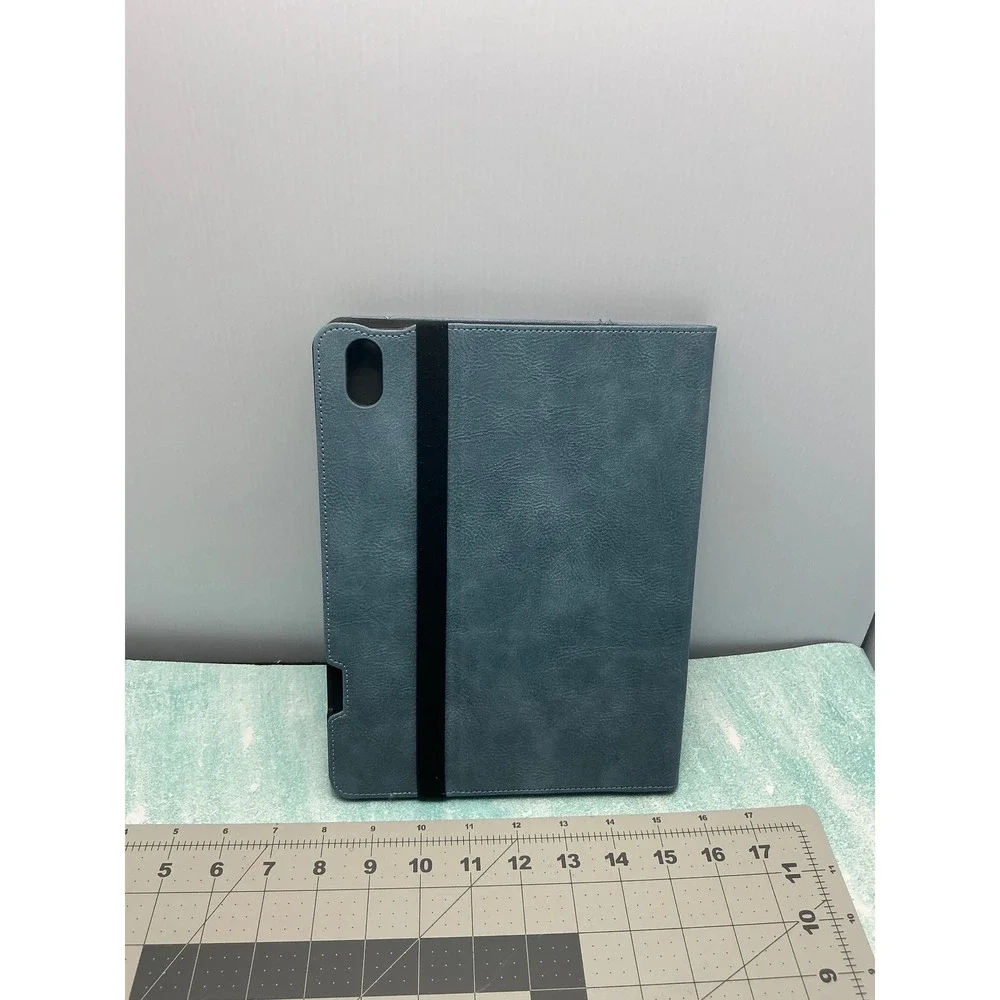 Holimet iPad Air 4th 5th Gen 11 Case Denim Blue Leather Folio Pencil Holder